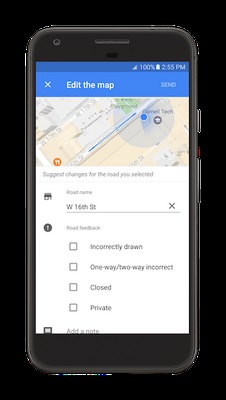 Harta Google are capacitatea de a edita drumuri