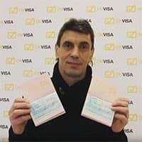 Visa Burgasz, a vízum közepén Kay vízum