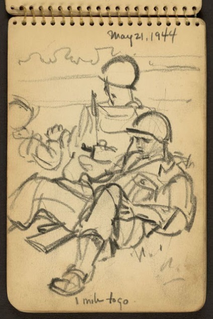 Cel de-al doilea război mondial în desenele unui soldat de 21 de ani, realizat în 1944 - știri în fotografii