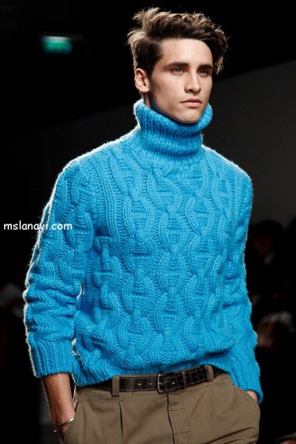 Eșarfă tricotată cu ace de tricotat cu model de model Lanț de ancorare, tricot cu lana wi