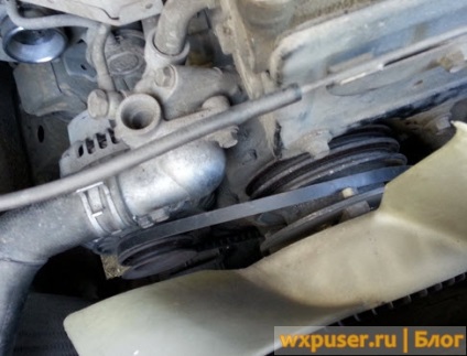 Înlocuirea curelelor de alternator, a dispozitivului hidraulic de amplificare și a conveye pajero 3 diesel, yasamblog