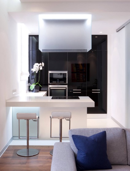 33 Ötletek egy fekete-fehér konyha - választás egy elegáns otthon
