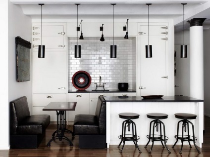 33 Idei pentru bucătăria alb-negru - o alegere pentru o casă elegantă