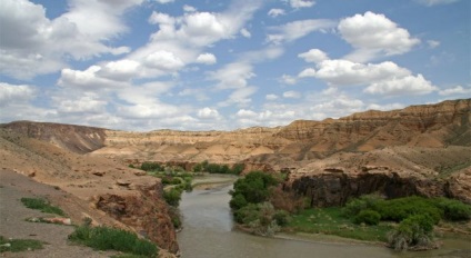 Autotravel a Charyn Canyon, ereklye hamuszürke grove és Hévizei 300 kilométerre