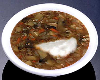 Supa din ciuperci congelate cu perlivka pas-cu-pas reteta