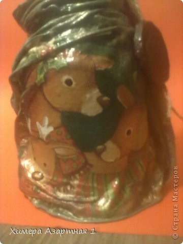 Decoupage Bottle ronggyal, ország művészek