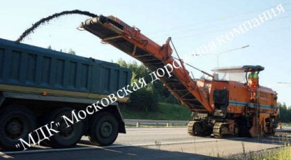 Măcinarea asfaltului în Moscova și regiunea Moscovei