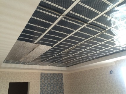Infraroșu tavan plafon agățat, instalație de instalare și principiul încălzitor de film,