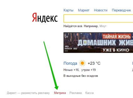 Cum să accesați statisticile privind valorile Yandex prin referință