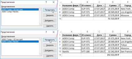 Cum se salvează un filtru în Excel utilizând vizualizările de date