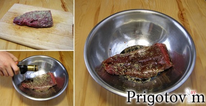 Carpaccio de fotografie de carne de vită marinată - rețetă de gătit pe site -