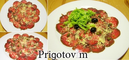 Carpaccio marhahús pácolt fotó - recept az oldalon -