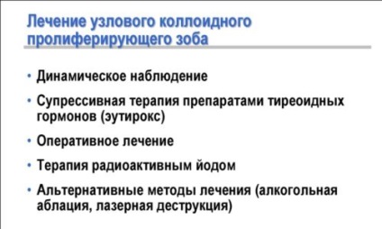 Guiderul coloidal al glandei tiroide ce este, tratamentul (remedii folclorice, chirurgie), nutriție și