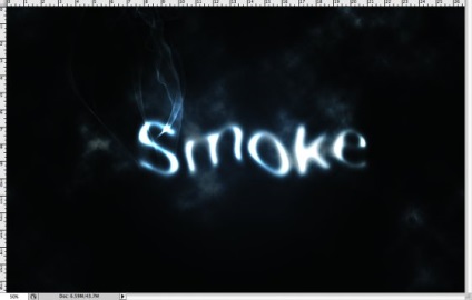 Gyönyörű feliratot füst Photoshop