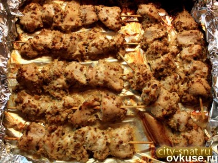 Csirke kebab sütőben - egyszerű receptek