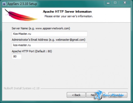 Ne fuss Apache appserv - hozzon létre Lineage 2