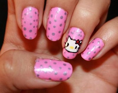 Nails Hello Kitty - kéz- és köröm design, manikűr és köröm design