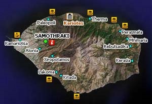 A sziget Samothrace sarkában a legtisztább természete Észak-Görögországban - Görögország