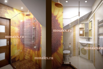 Panelek a fürdőszobában mozaik szoba