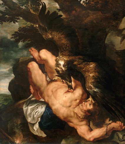 Tortura lui Prometheus sau cum arată atunci când un ficat este rupt, o artă strălucitoare