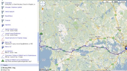 Tervezés autotravel St. Petersburg-Stockholm-Norvégia-vissza 2010 augusztusában