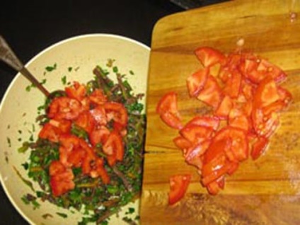 Salată cu carne de vită și roșii - rețetă cu fotografie