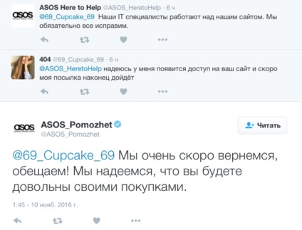Asos honlapján online áruház nem működik Oroszországban (frissítve)