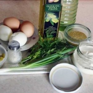 Ingrediente de tartar de sos, gatit