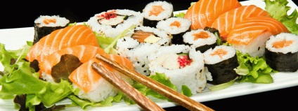 Sushi pe masa de nuntă și în meniu