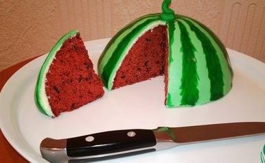 Cake - görögdinnye - lépésről lépésre recept fotók