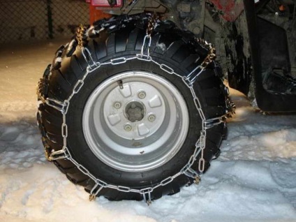 Creșteți permeabilitatea ATV-ului în lanțurile de zăpadă și noroi, omizi, spini