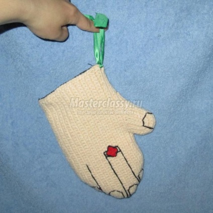 Kötött potholder kesztyű-hook