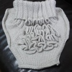 Eșarfă tricotată cu blană, tricotată cu lana wi