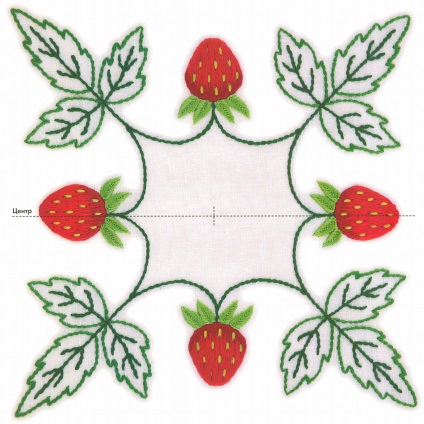 Căpșuni de broderie pentru fețe de masă, lucrări de uz casnic pentru începători