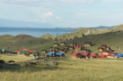 Kis strand, pihenés a tó, a Bajkál-tó fan