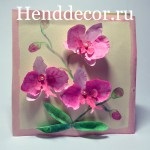 Orchidea virág Quilling technika - Kaleidoszkóp dekoráció