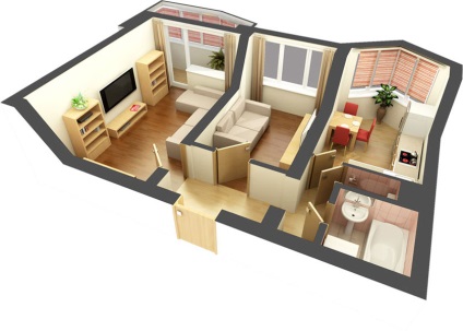 Tervezze kis apartman egy modern stílus a belső lehetőségek, hogyan lehet növelni a kis területen