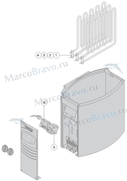 Cuptor electric pentru sauna harvia vega vs45 (3-6 m3, 4, 5 kw) hcb450400s, marcobravo