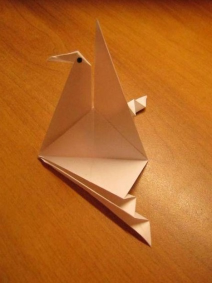 Kép origami, hogyan lehet egy daru kifogyott a papír saját kezűleg