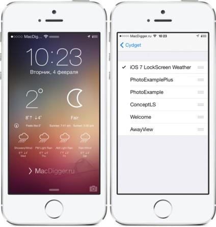 Cum de a adăuga un widget vreme la ecranul de blocare iPhone cydia, - știri din lumea Apple