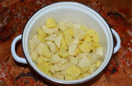 Cartofi cu ficat și ciuperci în manșon