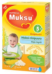 Pudră muksu nutricia de porumb cu fructe din Finlanda în Vologda