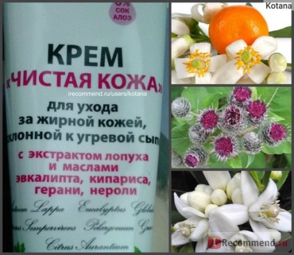 Krém zsíros bőrre otthoni orvos tiszta bőr - „tejszín akne 20 hrivnya (45 rubel), a
