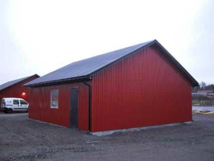 Acoperișul garajului de pe tabla ondulată pentru a acoperi, dispozitivul, repararea
