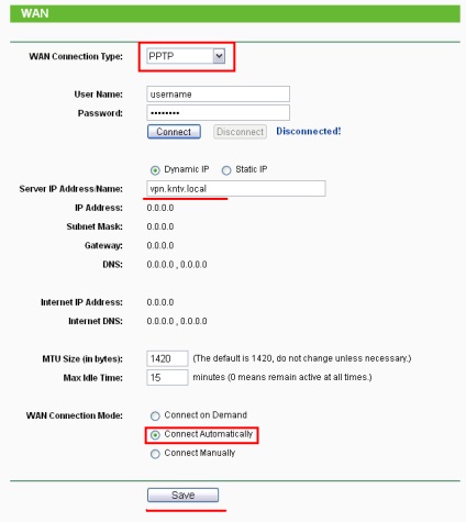 KTV Zurbagan - VPN konfiguráció a router TP-LINK