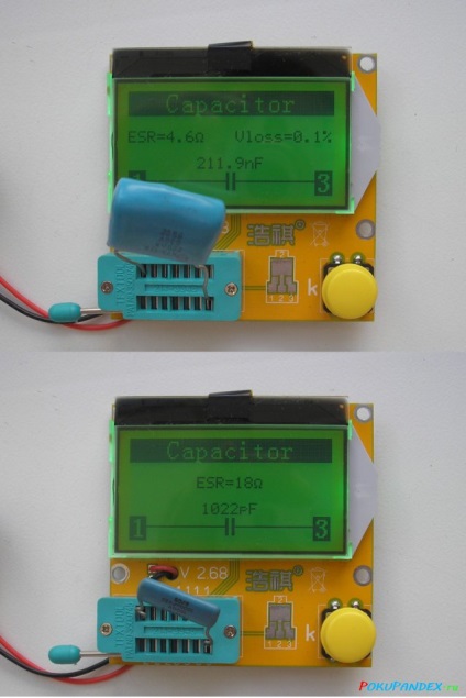 Lcr-t3 lcd esr metru tranzistor tester