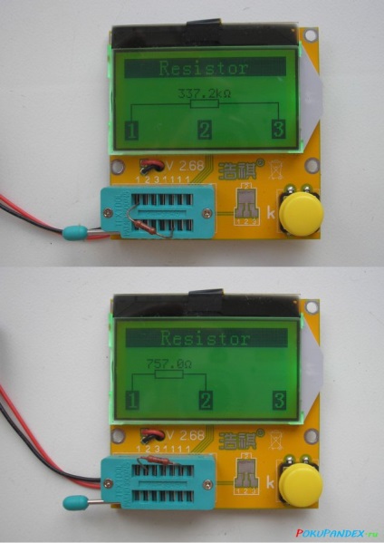 Lcr-t3 lcd esr metru tranzistor tester