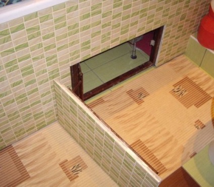 Trapa sub baie, sub tigla, căile de deschidere și materialele de fabricație