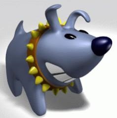 Simularea unui bar de câine cu desene animate