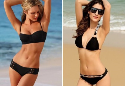 Modă costume de baie negre - coezive și separate, retro și bikini, bando și pushup